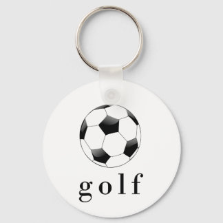 Golf Soccer Ball Funny Sports T - Shirt Schlüsselanhänger