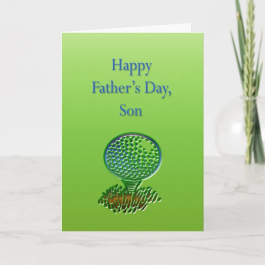 Golf Son Father's Day Card Karte (Vorderseite)