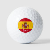 Golf Spanien & Spanische Flagge / Golf Ball (Vorderseite)