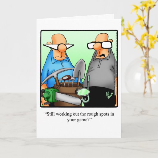 Golf Spaß Geburtstagskarte Karte (Gelbe Blume)