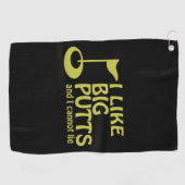 Golf Spaß I like Big Putts Golfhandtuch (Horizontal)