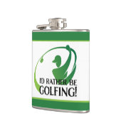 Golf Spaß Ich würde lieber Golfer Funny Mens Golfs Flachmann (Links)