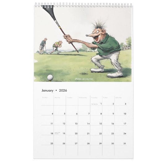 Golf Spaß Kalender (Jan 2026)