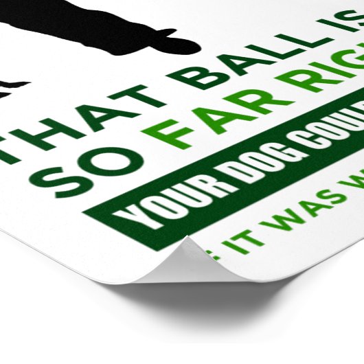 Golf Spaß Print Poster (Ecke)