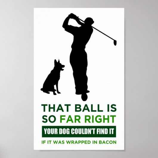 Golf Spaß Print Poster (Vorne)