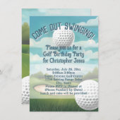 Golf Special Event oder Geburtstagsparty Einladung (Vorne/Hinten)