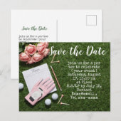Golf-Speichern Sie das Datum FÜR GOLFERIN Postkarte (Vorne/Hinten)