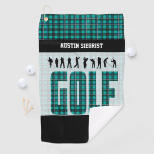 Golf spielen - Aquamarin Golfhandtuch