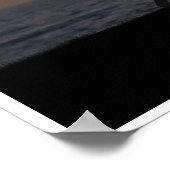 Golf spielen bei Sonnenuntergang Poster (Ecke)