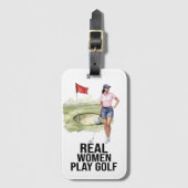 Golf spielen gepäckanhänger (Vorderseite Vertikal)
