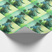 Golf spielen geschenkpapier (Ecke)