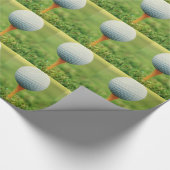 Golf spielen - Golf-Ball auf dem T-Shirt Geschenkpapier (Ecke)