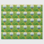Golf spielen - Golf-Ball auf dem T-Shirt Geschenkpapier (Flach)