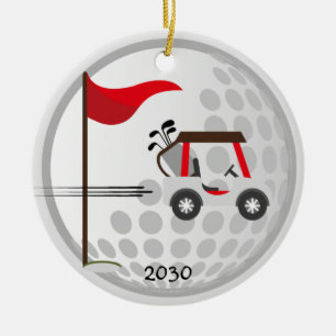 Golf spielen Golf Cart Ball Golfers Individuelle N Keramik Ornament