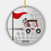 Golf spielen Golf Cart Ball Golfers Individuelle N Keramik Ornament (Hinten)