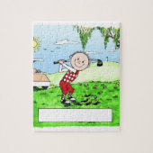 Golf spielen, männlicher personalisierter puzzle (Vertikal)