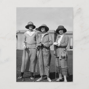Golf spielen mit Stil: 1923 Postkarte
