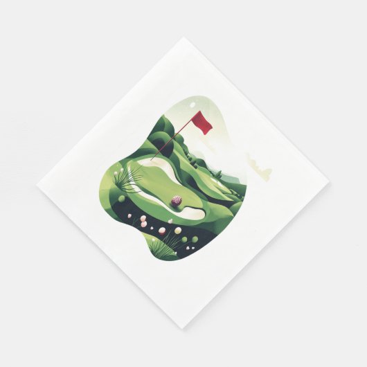 Golf spielen serviette (Ecke)