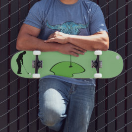 Golf spielen, skateboard