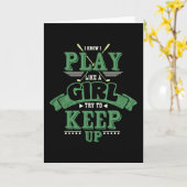 Golf spielen wie ein Mädchen Karte (Gelbe Blume)