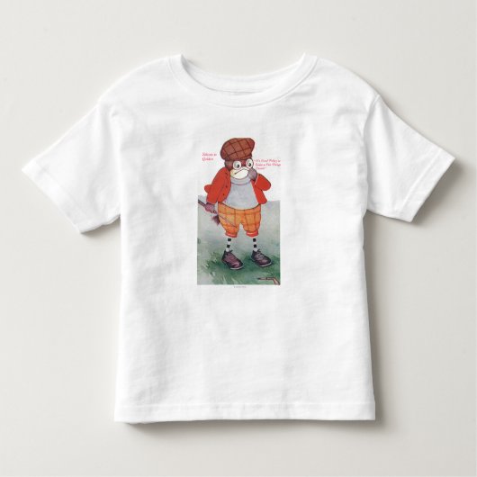 Golf spielende Eule, die Reden ist Silber, Kleinkind T-shirt (Vorderseite)