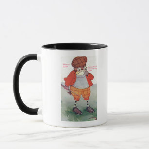 Golf spielende Eule, die Reden ist Silber, Tasse