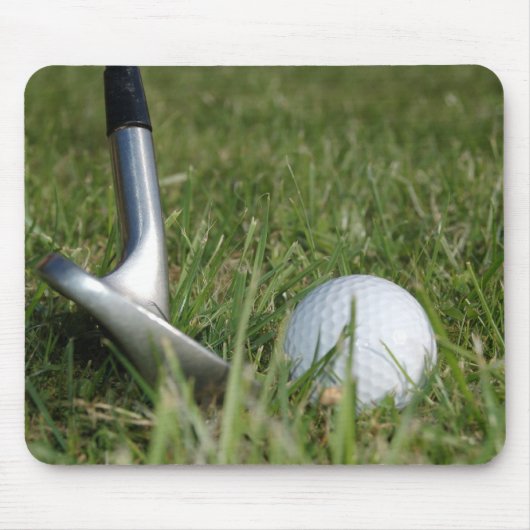 Golf spielende Foto-Mausunterlage Mousepad (Vorne)