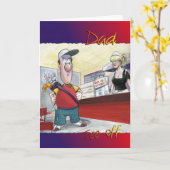 Golf spielende Grußkarte für Vater Karte (Gelbe Blume)