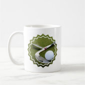 Golf spielende Kaffee-Tasse Kaffeetasse (Links)