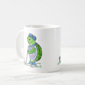 Golf spielende Schildkröte-Kaffee-Tasse Kaffeetasse (Vorderseite Links)