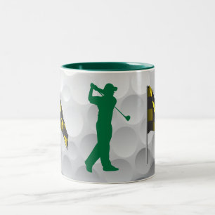 Golf spielende Tasse des Golfs