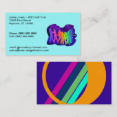 Golf spielende visitenkarte (Vorne/Hinten)