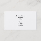 Golf spielende Visitenkarte (Rückseite)