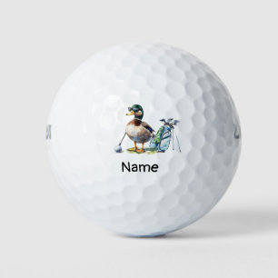 Golf spielender Enten ist golfen Golfball