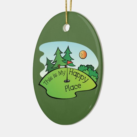 Golf spielender Golfplatz-Loch-glücklicher Platz Keramikornament (Links)