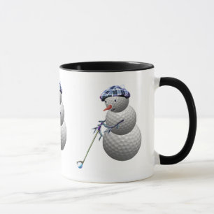 Golf spielender Schneemann, Golf spielender Tasse
