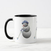 Golf spielender Schneemann, Golf spielender Tasse (Links)