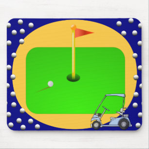 Golf spielendes Grün Mousepad