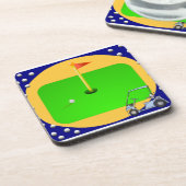 Golf spielendes Grün Untersetzer (Linke Seite)