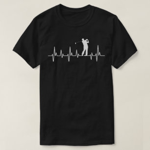 Golf spielendes Herzschlag-Golfspieler-Geschenk T-Shirt