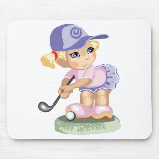 Golf spielendes Mädchen Mousepad