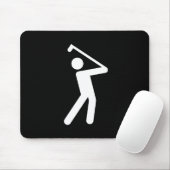 Golf spielendes Piktogramm Mousepad (Mit Mouse)
