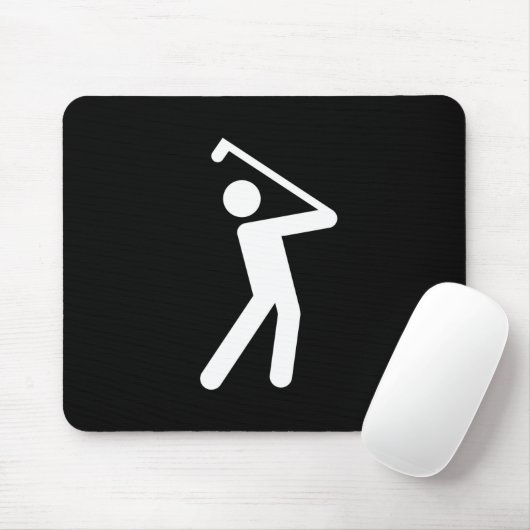 Golf spielendes Piktogramm Mousepad (Mit Mouse)