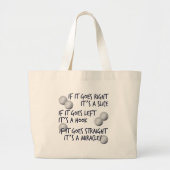 Golf spielendes Wunder Jumbo Stoffbeutel (Vorne)