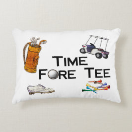 Golf spielendes Zeit-VorderT-Shirt Zierkissen