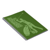 GOLF-SPIELER-Gewohnheitsnotizbuch Notizblock (Rechte Seite)