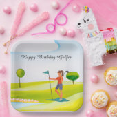 Golf spielt Golf Birthday Golfer Pappteller (Party)