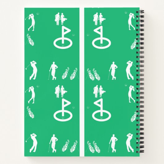 GOLF SPIRAL NOTEBOOK DESIGN NOTIZBLOCK (Rückseite)