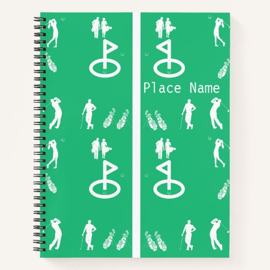 GOLF SPIRAL NOTEBOOK DESIGN NOTIZBLOCK (Vorderseite)