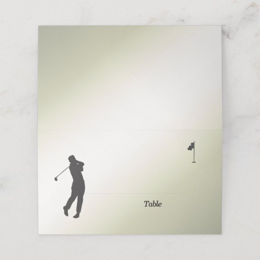 Golf Sport Design Platzkarte (Außenseite Aufgefaltet)